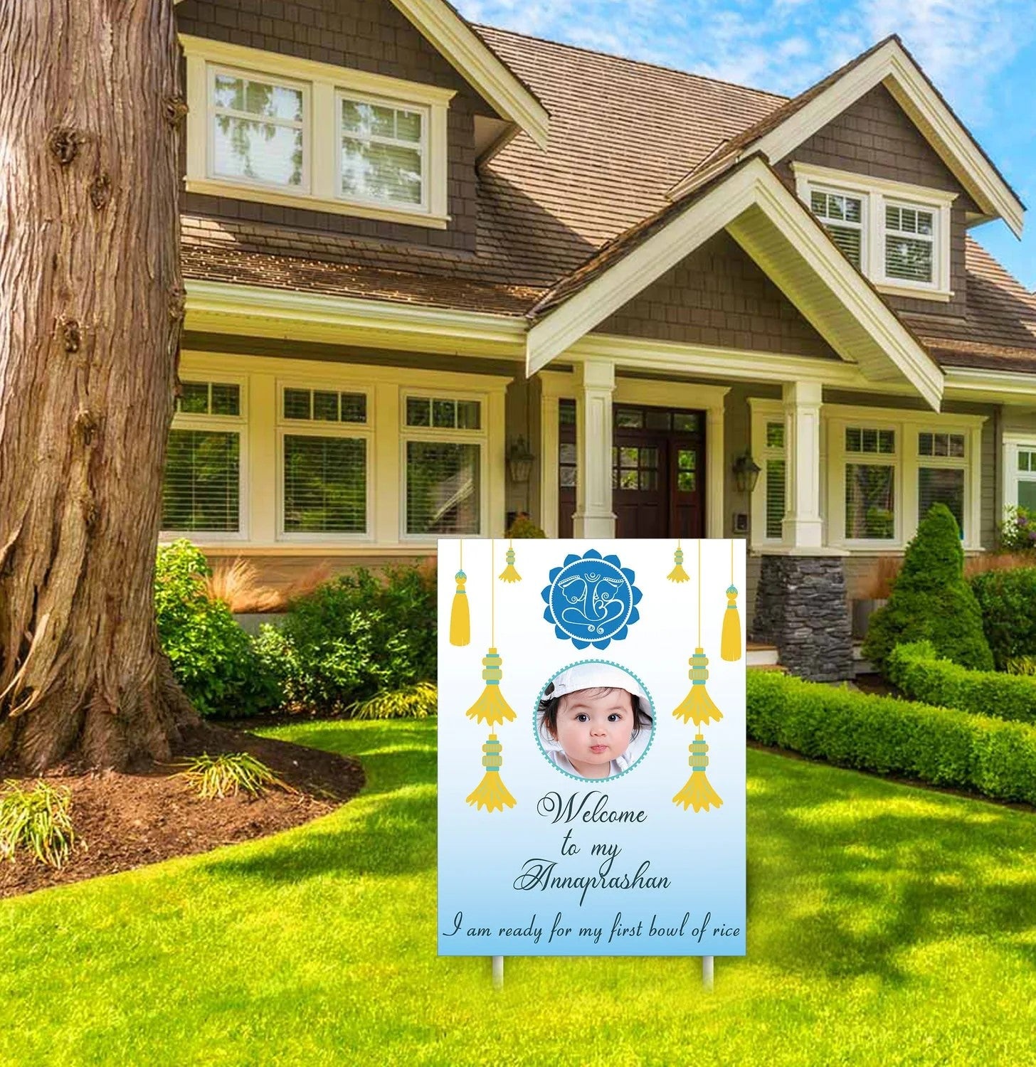 Annaprashan Ceremony Personalized Yard Sign/Welcome Board