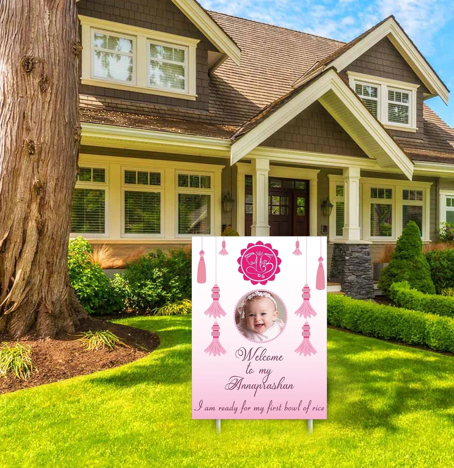 Annaprashan Ceremony Personalized Yard Sign/Welcome Board