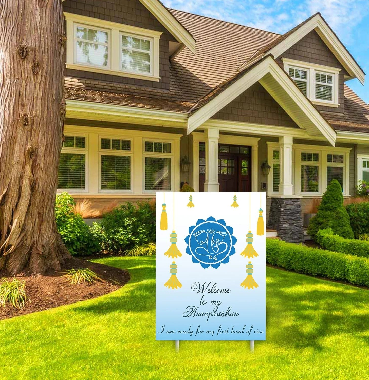 Annaprashan Ceremony Personalized Yard Sign/Welcome Board