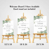 Greenery Theme Wedding Welcome Sign Board for Decoration