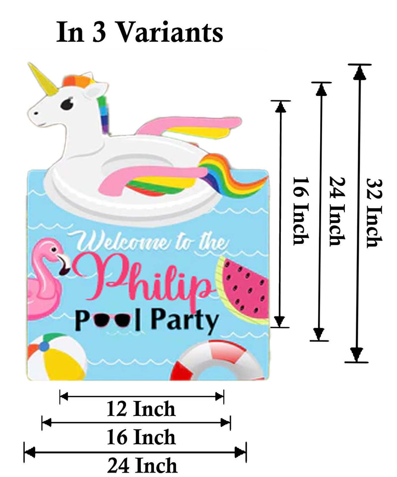 Pool Party Theme Birthday Party Yard Sign/Welcome Board