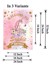 Unicorn Theme Birthday Party Yard Sign/Welcome Board.