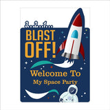 Space Theme Birthday Party Yard Sign/Welcome Board