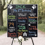 Dog/Puppy Birthday Party Customized Milestone Sign/Board