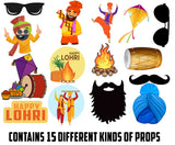 Lohri Party Photo Booth and Props Set for photography.