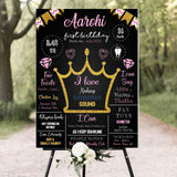 Princess Customized Milestone Board for Kids Birthday Party