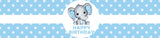 Baby Elephant Theme Birthday Party Water Bottle Labels