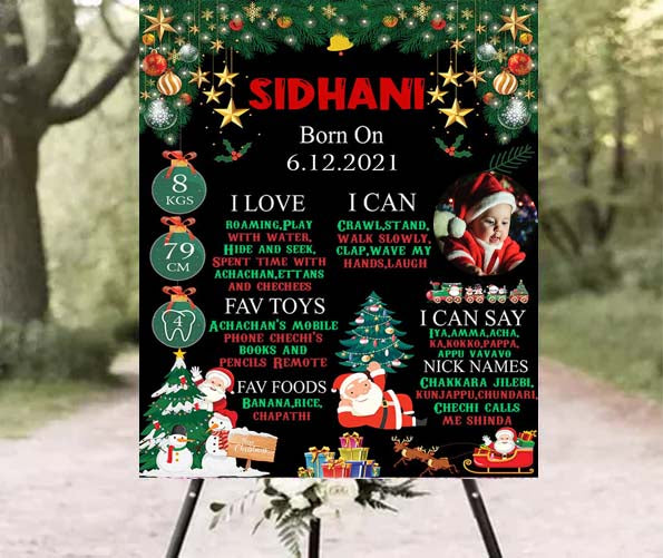 Buy Christmas Party Milestone Sign/Board | Party Supplies | Thememyparty