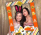 Construction Birthday Party Selfie Photo Booth Frame & Props