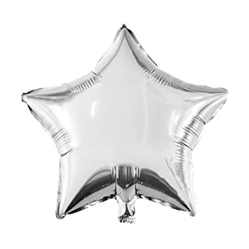 Silver Star Shape Foil Mylar Helium Balloon Birthday Party Decoration Foil Balloons