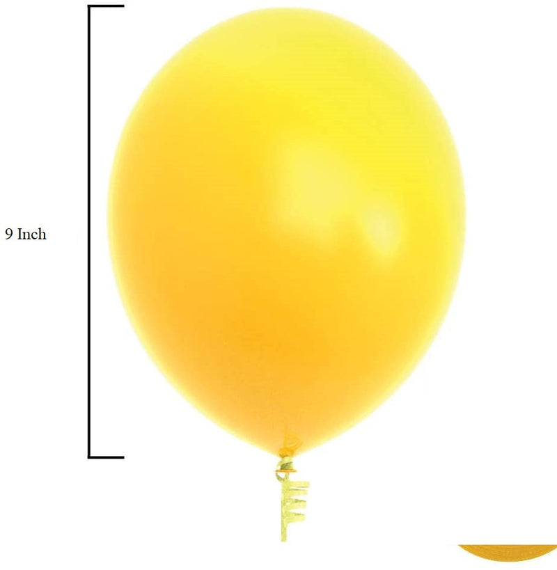 Metallic Balloons 9 Inch Thick Yellow Latex Balloon Decoration Kit For Birthday Anniversary Party Supplies