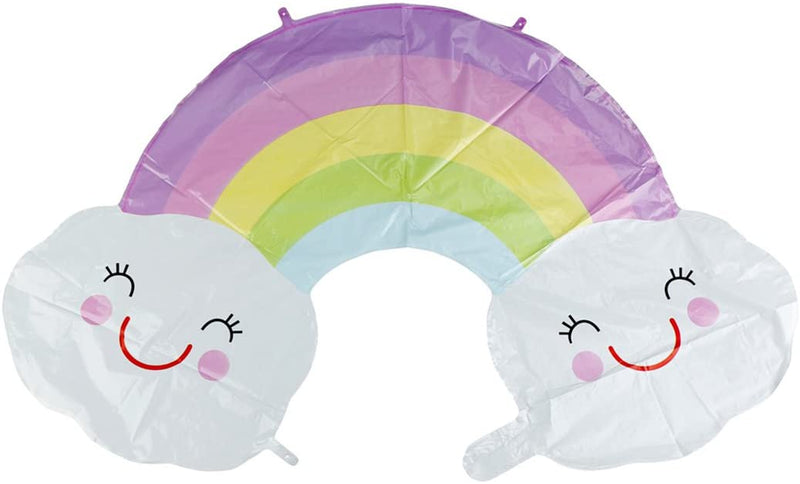 3pc Rainbow  Balloons Foil Helium Balloons For Birthday Unicorn , Rainbow & Sunshine Theme