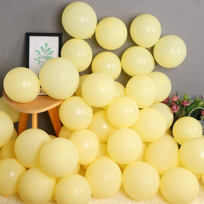 Yellow Pastel Party Balloons For Decorations