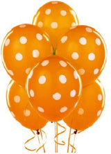 Orange Color Polka Dot Party Balloons