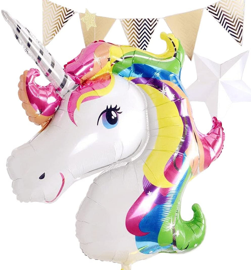 Rainbow Unicorn Foil Helium Balloon For Birthday Rainbow Party Baby Shower Decoration (33 Inches)