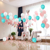 Pink, Aqua Blue And White Latex Balloons For Birthday Parties, Unicorn Decorations