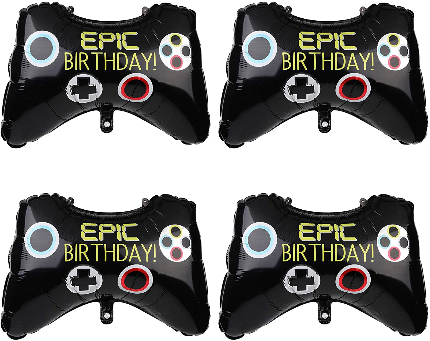 4 pc Gaming  Balloons Foil Helium Balloons For Gaming Birthday