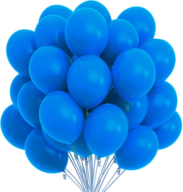 Metallic Latex Balloon for Birthday & Anniversary (Blue)