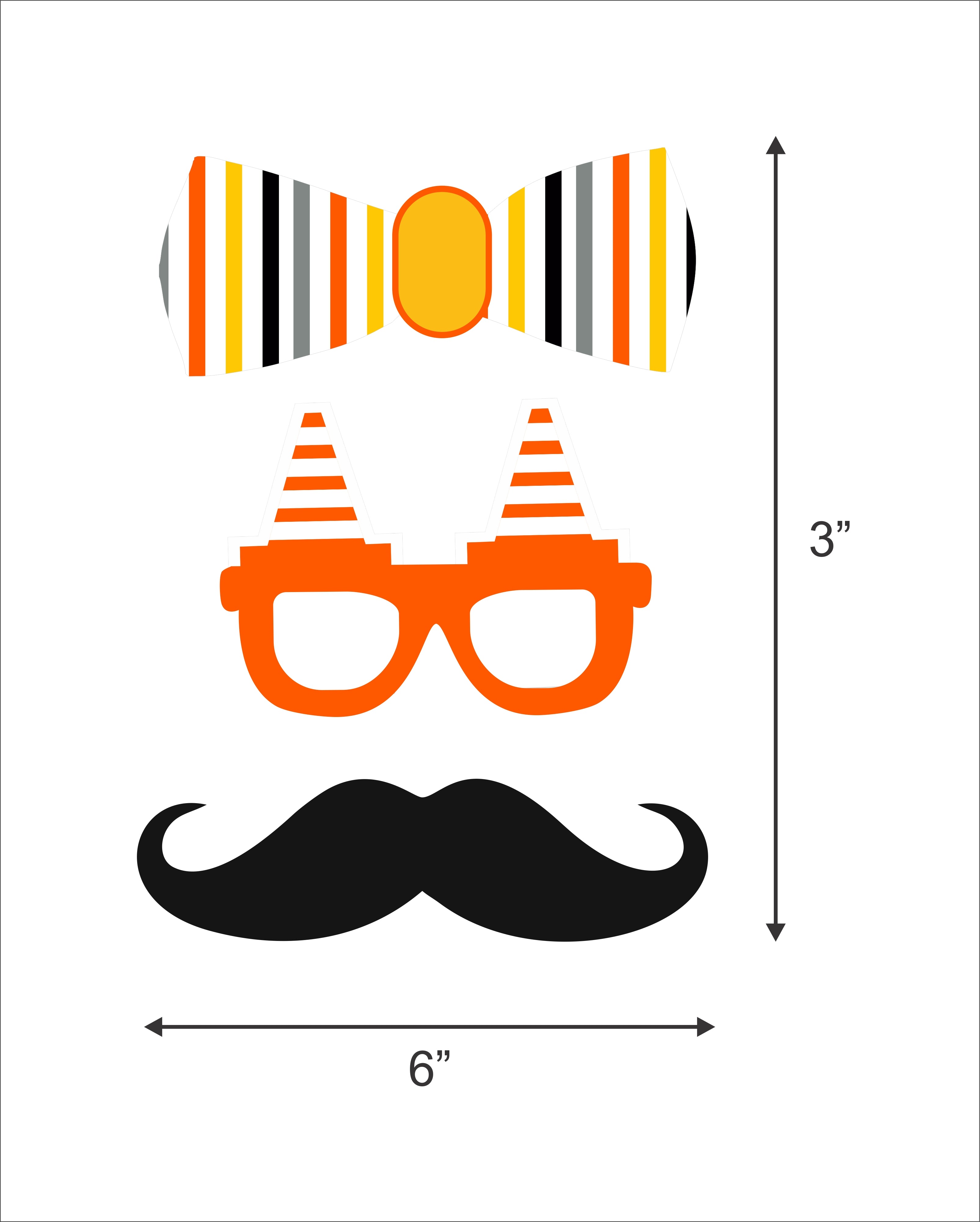 Construction Birthday Party Photo Booth Props Kit