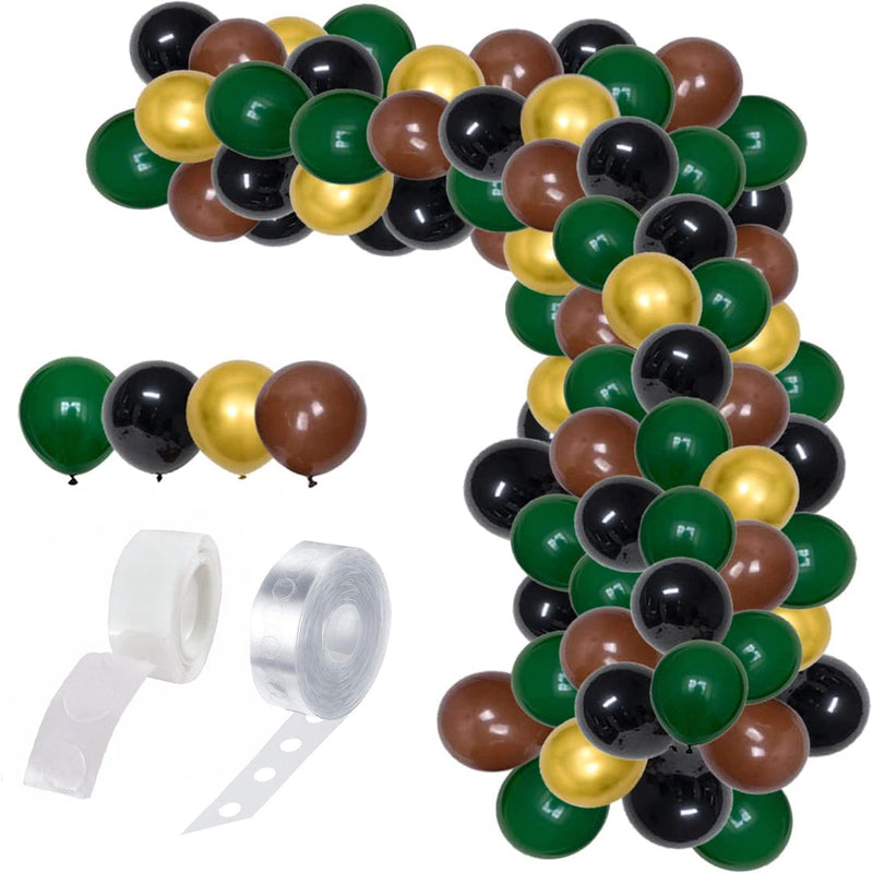 Green and Brown Birthday Party Balloon Arch Kit