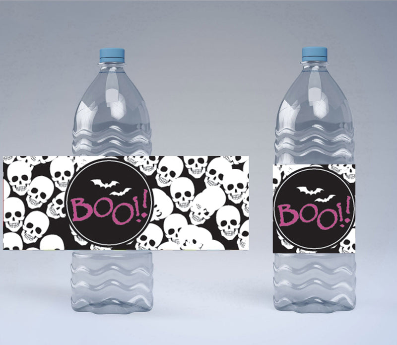 Halloween Party Water Bottle Sticker Labels