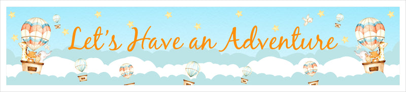 Hot Air Birthday Party Long Banner for Decoration