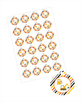 Construction Birthday Party Thank You Tags/Return Gift tags