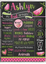 One In A Melon Customized Milestone Board for Kids Birthday Party