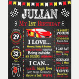 Car Birthday Customized Milestone Sign/Board for Kids Birthday Party