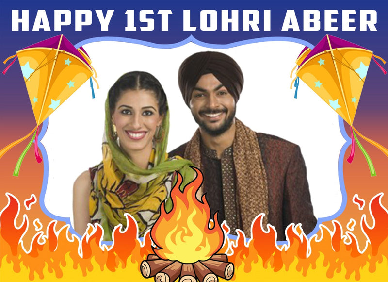 Lohri Selfie Photo Booth Picture Frame