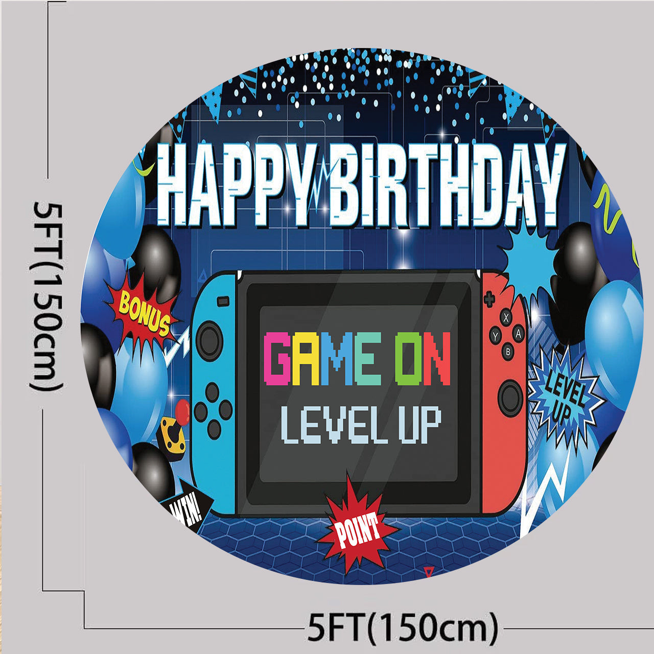 Gaming Theme Birthday Party Backdrop